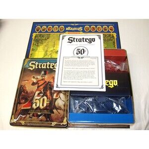 “Stratego 50th Anniversary Embossed Tin – Vintage Strategy Game Classic!”